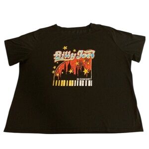 Vintage Billy Joel Concert T-shirt 4XL Black with Skyline